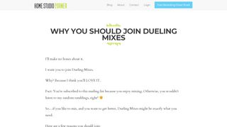 
                            4. Why You Should Join Dueling Mixes | Home Studio Corner