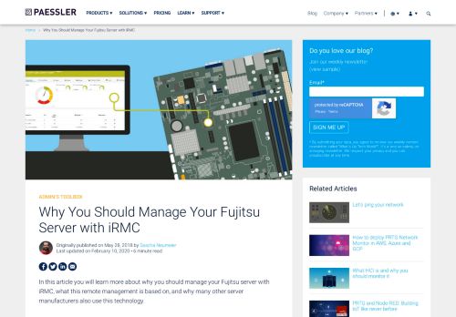 
                            10. Why You Should Manage Your Fujitsu Server with iRMC - Paessler Blog