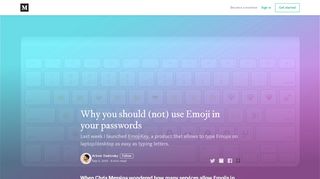
                            5. Why you should (not) use Emoji in your passwords – Artiom Dashinsky ...