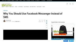 
                            11. Why You Should Use Facebook Messenger Instead of SMS - Lifehacker