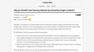 
                            9. Why you shouldn't start learning Selenium by automating Google's ...