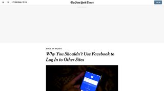 
                            13. Why You Shouldn't Use Facebook to Log In to Other Sites - The New ...