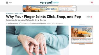 
                            12. Why Your Finger Joints Click, Snap, and Pop - Verywell Health