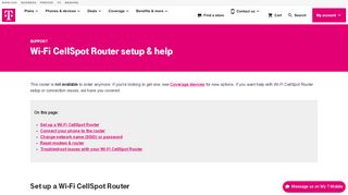 
                            7. Wi-Fi CellSpot Router issues | T-Mobile Support