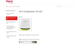 
                            1. Wi-Fi Configuration: DT-235 – Mobile - Jamaica