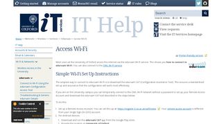 
                            11. Wi-Fi (eduroam) | IT Services Help Site - University of Oxford