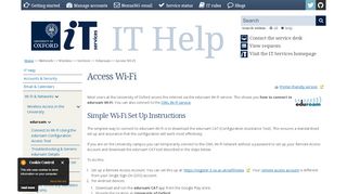 
                            3. Wi-Fi (eduroam) | IT Services Help Site