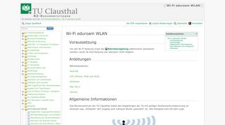 
                            10. Wi-Fi eduroam WLAN - RZ-Dokumentationen - TU Clausthal