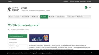 
                            10. Wi-Fi Informazioni generali - CeDIA - Università degli studi di Genova