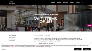 
                            7. Wi-Fi Network Terms Of Use - Simon - Simon Malls