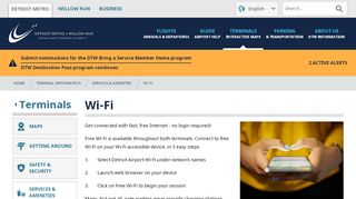 
                            12. Wi-Fi | Wayne County Airport Authority - Detroit Metro Airport