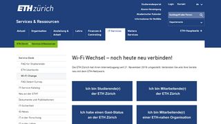 
                            10. Wi-Fi Wechsel – noch heute neu verbinden! – Services ... - ETH Zürich
