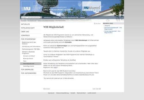 
                            7. WIB Mitgliedschaft - BWL Alumni - LMU München