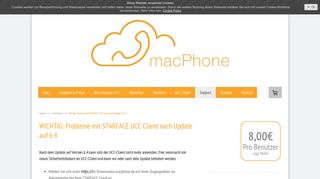 
                            11. WICHTIG: Probleme mit STARFACE UCC Client nach Update auf 6.4 ...