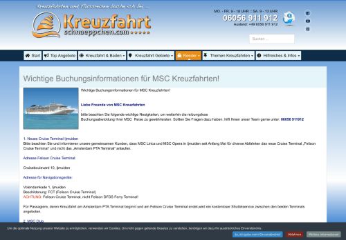 
                            6. Wichtige Buchungsinformationen für MSC Kreuzfahrten!