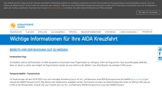 
                            3. Wichtige Informationen für Ihre AIDA Kreuzfahrt - schauinsland-reisen