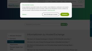 
                            5. Wichtige Informationen zu Hosted Exchange - Host Europe