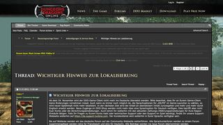 
                            1. Wichtiger Hinweis zur Lokalisierung - Dungeons and Dragons Online