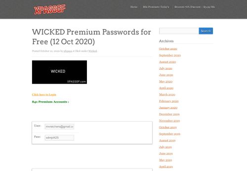 
                            4. WICKED Premium Passwords for Free - xpassgf