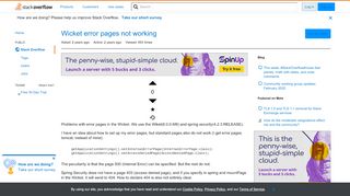 
                            3. Wicket error pages not working - Stack Overflow