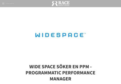 
                            7. WIDE SPACE SÖKER EN PPM - PROGRAMMATIC PERFORMANCE ...