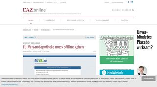 
                            4. Widerruf der Lizenz: EU-Versandapotheke muss offline gehen