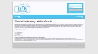 
                            5. Widerrufsbelehrung / Widerrufsrecht - GFB Catering GmbH