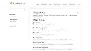 
                            4. Widget: 6.4.x - Theme My Login Documentation