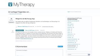 
                            4. Widget für die MyTherapy App – Collection of Ideas for MyTherapy
