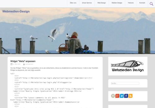 
                            4. Widget “Meta” anpassen – Webmedien-Design