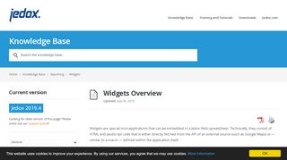 
                            9. Widgets Overview - Jedox Knowledge BaseJedox Knowledge Base