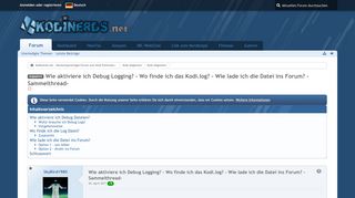 
                            2. Wie aktiviere ich Debug Logging? - Wo finde ich das Kodi.log ...