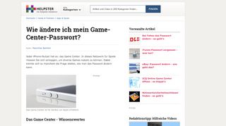 
                            5. Wie ändere ich mein Game-Center-Passwort? - Helpster.de