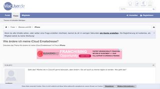 
                            9. Wie ändere ich meine iCloud Emailadresse? | MacUser.de Community