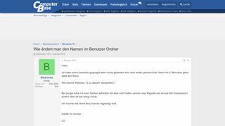 
                            12. Wie ändert man den Namen im Benutzer Ordner | ComputerBase Forum