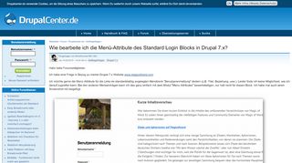 
                            5. Wie bearbeite ich die Menü-Attribute des Standard Login Blocks in ...