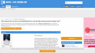 
                            6. Wie bekomme ich den Anmeldebildschirm mit der Benutzerauswahl ...