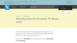 
                            6. Wie bekomme ich ein neues TK-Bonusheft? | Die Techniker