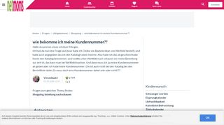 
                            11. wie bekomme ich meine Kundennummer?? | NetMoms.de