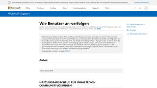 
                            1. Wie Benutzer an-verfolgen - Microsoft Support