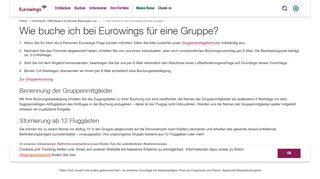 
                            4. Wie buche ich bei Eurowings für eine Gruppe?