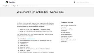 
                            3. Wie checke ich online bei Ryanair ein? – Help Center