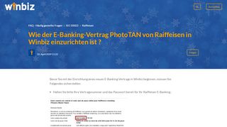 
                            9. Wie der E-Banking-Vertrag PhotoTAN von Raiffeisen in Winbiz ...