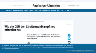 
                            10. Wie die CDU den Straßenwahlkampf neu erfunden hat - Nachrichten ...