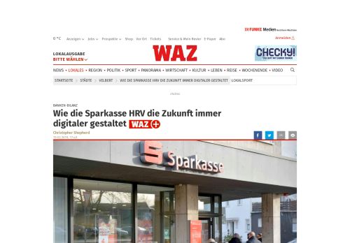 
                            7. Wie die Sparkasse HRV die Zukunft immer digitaler gestaltet | waz.de ...