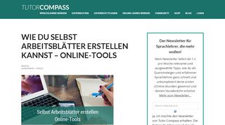 
                            9. Wie du selbst Arbeitsblätter erstellen kannst - Online-Tools