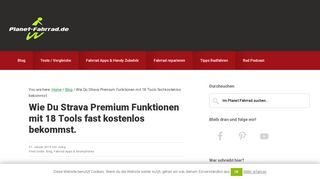 
                            6. Wie Du Strava Premium Funktionen mit 18 Tools fast kostenlos ...