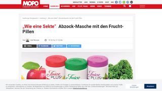 
                            4. „Wie eine Sekte“: Abzock-Masche mit den Frucht-Pillen | MOPO.de