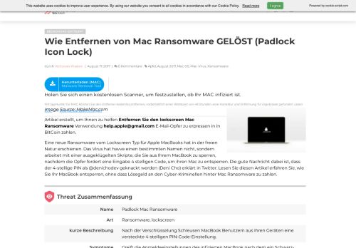 
                            2. Wie Entfernen von Mac Ransomware GELÖST (Padlock Icon Lock ...