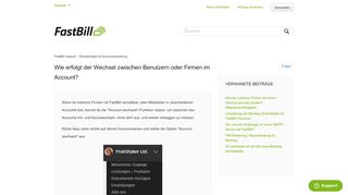 
                            2. Wie erfolgt der Wechsel zwischen Benutzern oder Firmen im Account?